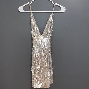 Silver Sequin Mini